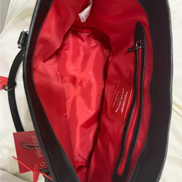 Sprayground Limited Edition Graffiti Print Tote Bag – Black & White | Like New - Picture 6 of 6